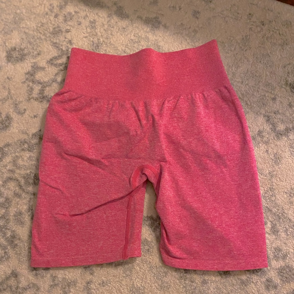 NVGTN fuchsia scrunch shorts